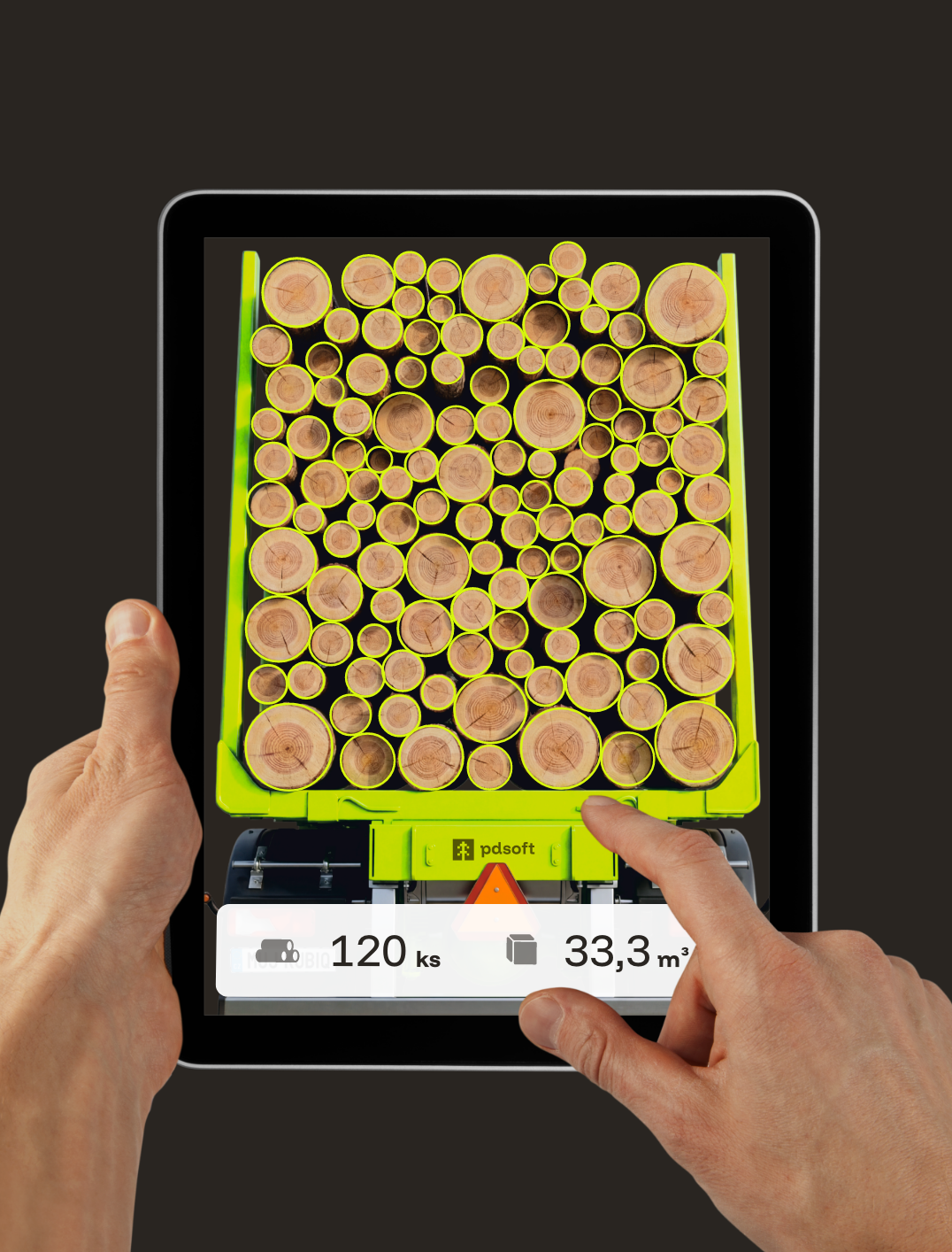 Měření dříví pomocí aplikace KUBIQ